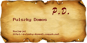 Pulszky Domos névjegykártya